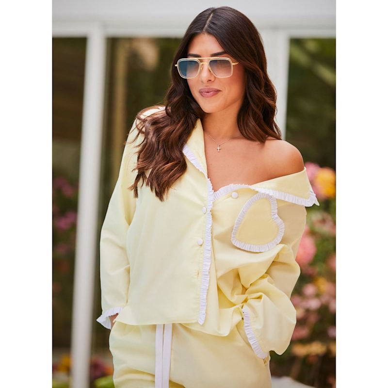 Thumbnail of Dolce Limone Lemon/White Pajama Set - Organic Cotton image
