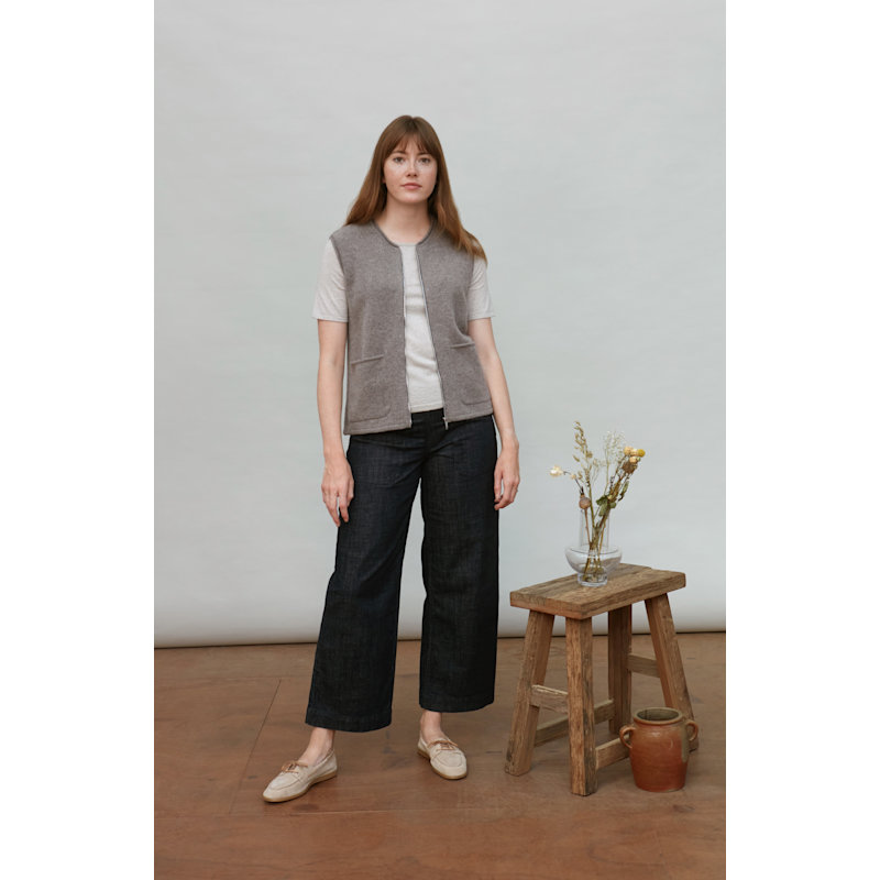 Thumbnail of Womens Lambswool Larkspur Knitted Gilet - Vole image