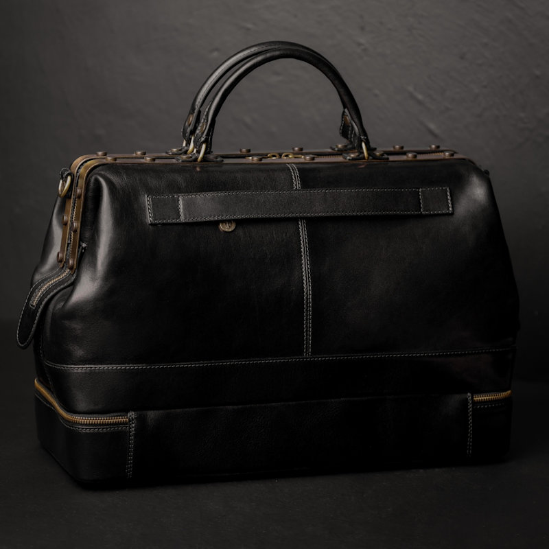 Thumbnail of Womens Leather Doctor Bag, Medical Bag, Leather Handbag In Black - Doctor Faustus image