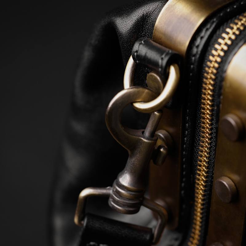 Thumbnail of Womens Leather Doctor Bag, Medical Bag, Leather Handbag In Black - Doctor Faustus image