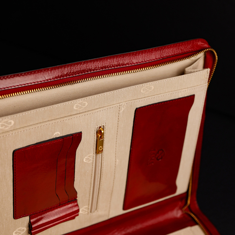 Thumbnail of Womens Leather Documents Folder Organizer - Candide - Red image