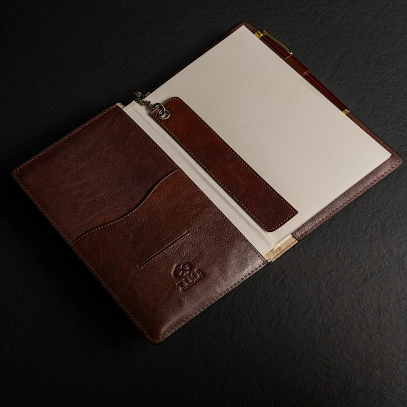 Thumbnail of Womens Leather Journal With Refillable Notepad - The Diary Of A Nobody - Brown image