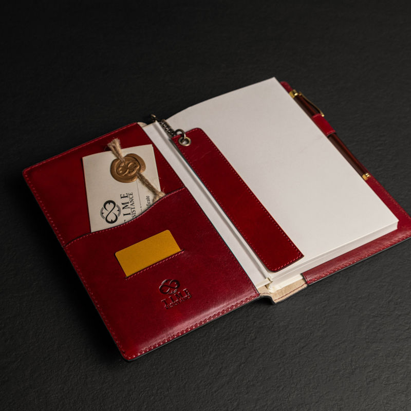 Thumbnail of Womens Leather Journal With Refillable Notepad - The Diary Of A Nobody - Red image