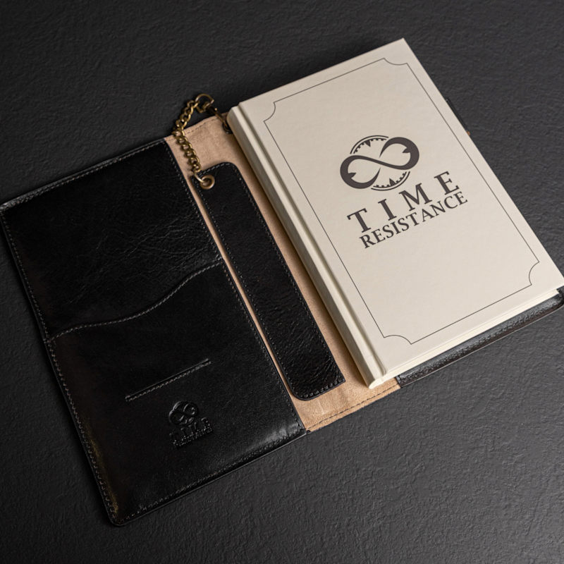 Thumbnail of Womens Leather Journal With Refillable Notepad - The Diary Of Nobody - Black image