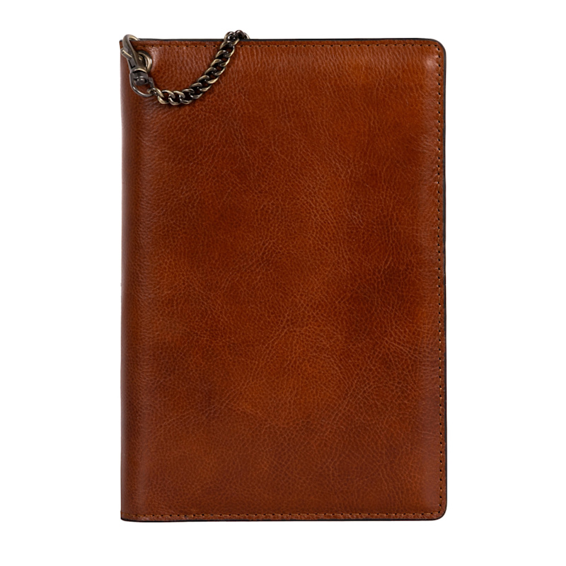 Thumbnail of Womens Leather Journal With Refillable Notepad - The Diary Of Nobody - Cognac Brown image