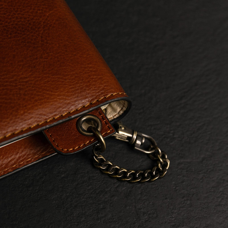 Thumbnail of Womens Leather Journal With Refillable Notepad - The Diary Of Nobody - Cognac Brown image
