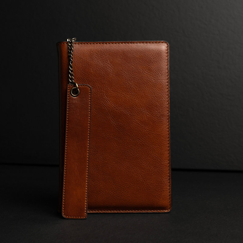 Thumbnail of Womens Leather Journal With Refillable Notepad - The Diary Of Nobody - Cognac Brown image