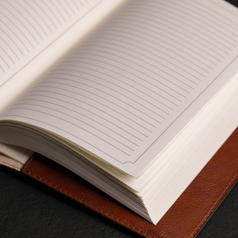 Thumbnail of Womens Leather Journal With Refillable Notepad - The Diary Of Nobody - Cognac Brown image