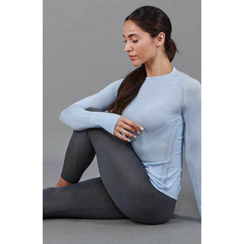 Thumbnail of Womens Midweight Merino Activewear Athena Thermal Leggings - Storm Grey image