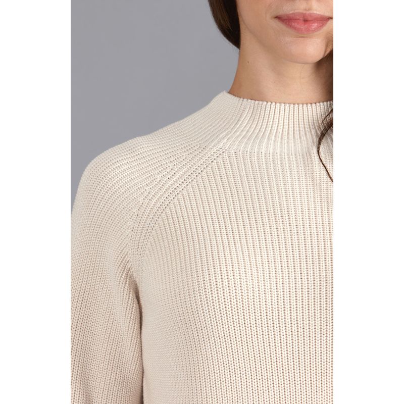 Thumbnail of Womens Pure Cotton Tamie High Neck Raglan Jumper - Ecru image