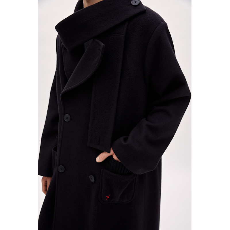 Thumbnail of Wool Long Coat - Black image