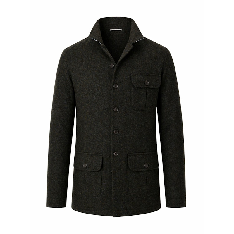 Wool Safari Jacket - Artillery Green | Koy Clothing | Wolf & Badger