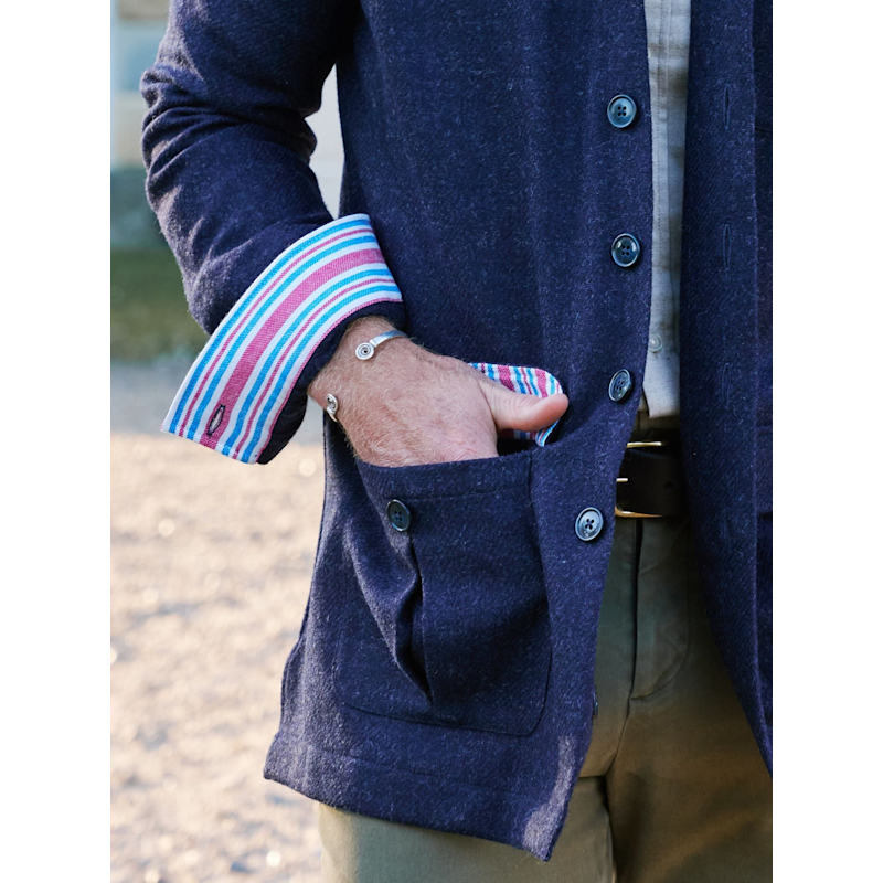Thumbnail of Wool Safari Jacket - Navy image