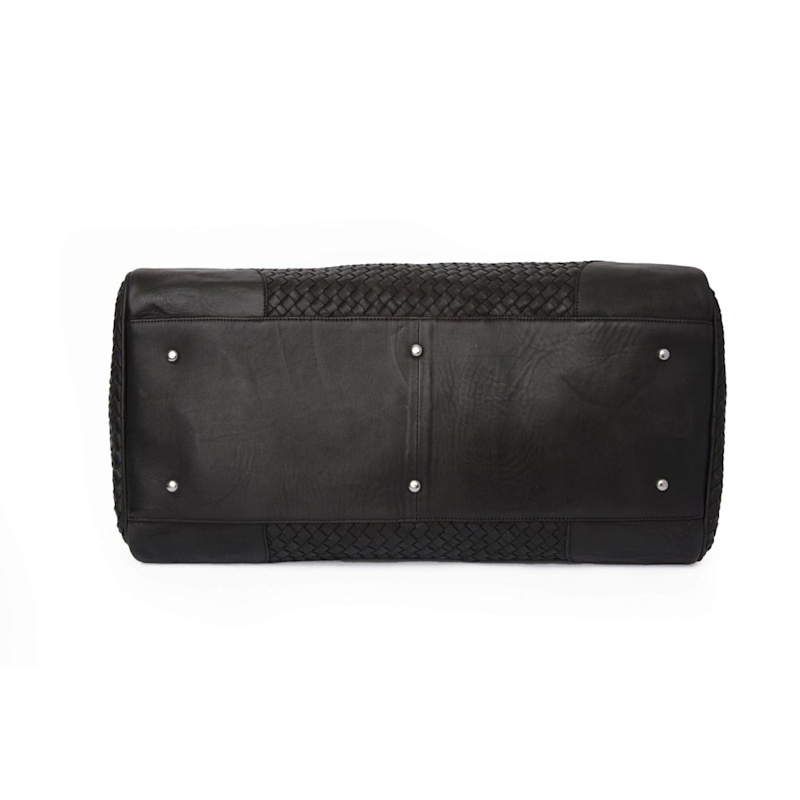 Thumbnail of Handmade Woven Leather Duffle, Large Weekender Bag image