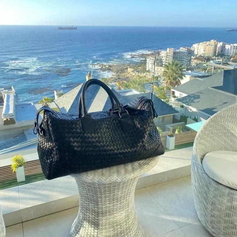 Thumbnail of Handmade Woven Leather Duffle, Large Weekender Bag image