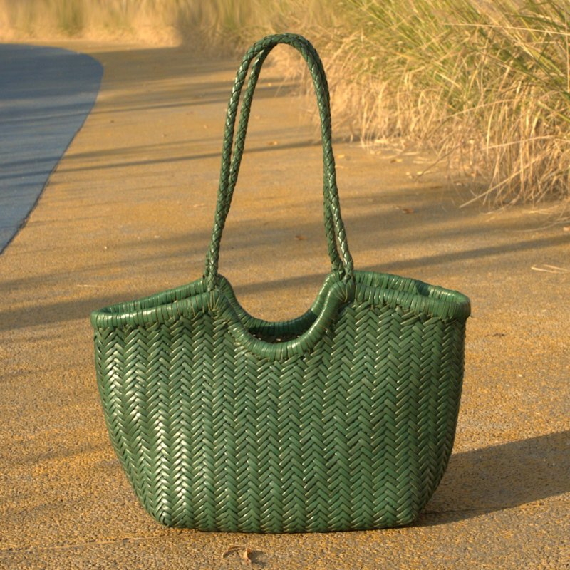 Thumbnail of Woven Leather Handbag In Zigzag Pattern 'Vittoria' image