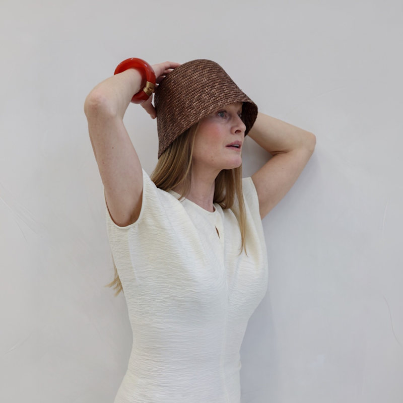 Thumbnail of Woven Straw Lamp Bucket Hat image
