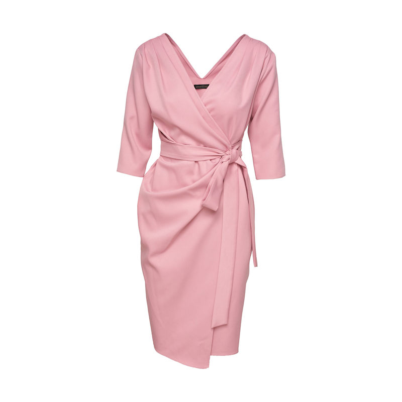 Thumbnail of Wrap Cocktail Powder Pink Dress image