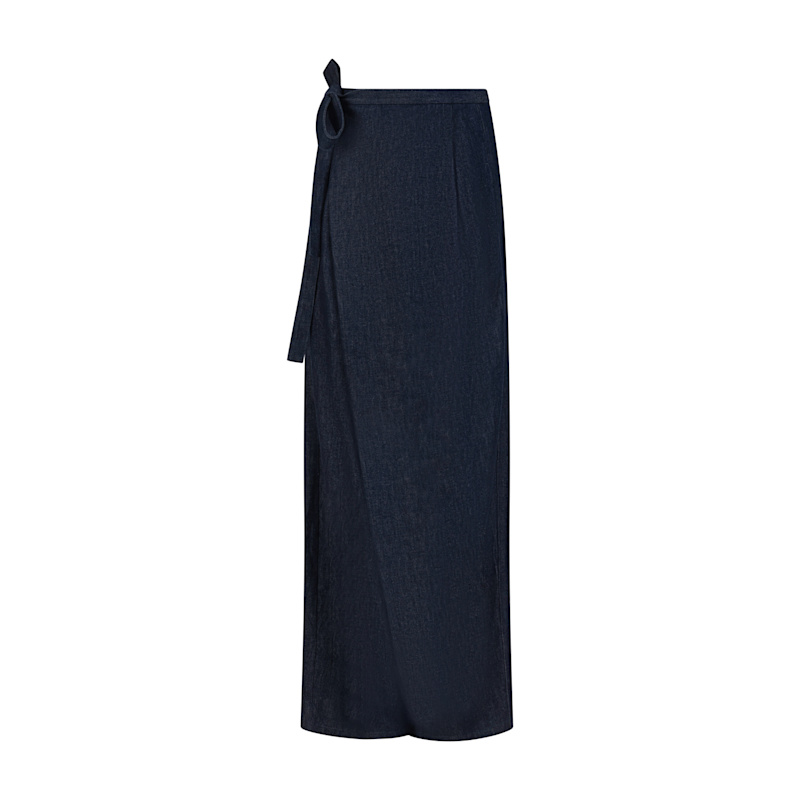 Thumbnail of Wrap-Front Wide-Leg Jeans image