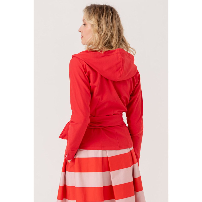 Wrap Hoodie Red | Marianna Déri | Wolf & Badger