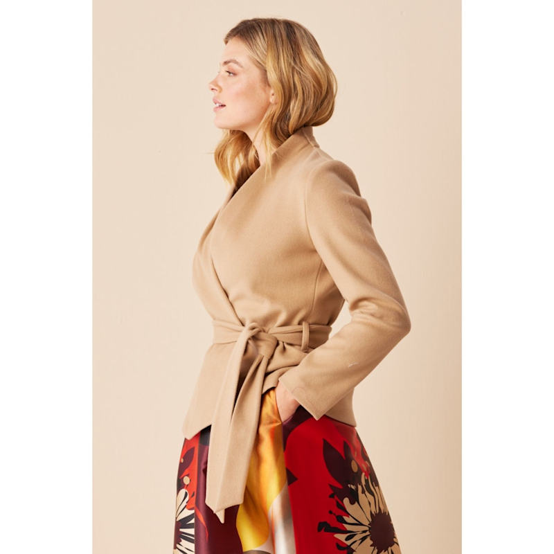 Thumbnail of Wrap Jacket With Shawl Collar Sand image