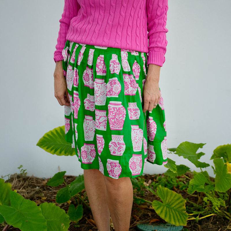 Thumbnail of Short Wrap Skirt - Ginger Jar - Green image
