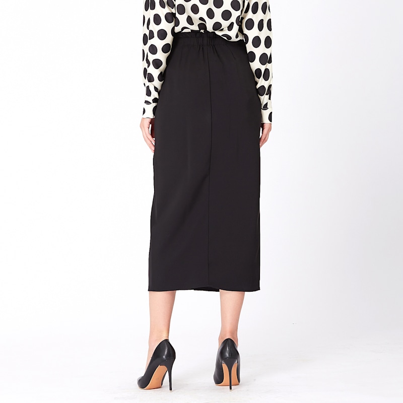 Thumbnail of Wrap Skirt Tied On Side - Black image
