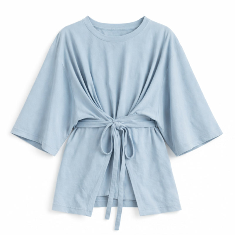 Thumbnail of Wrap Tie Tee Powder Blue image