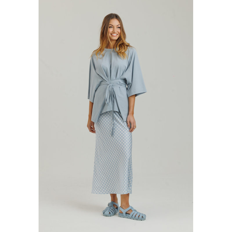 Thumbnail of Wrap Tie Tee Powder Blue image