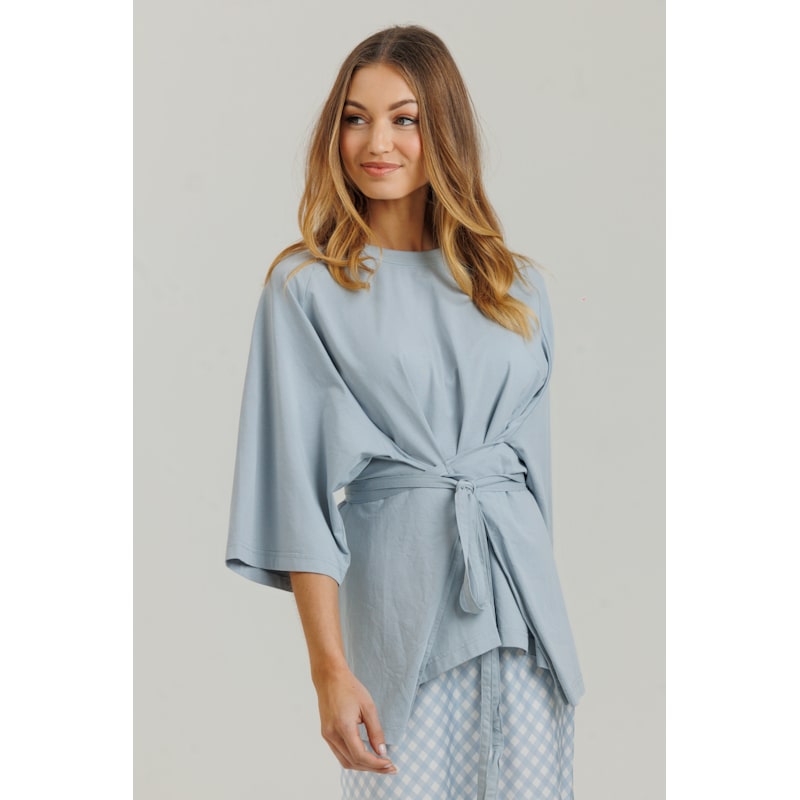 Thumbnail of Wrap Tie Tee Powder Blue image