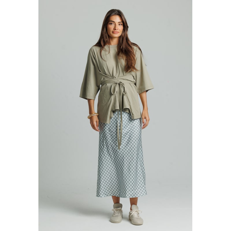 Thumbnail of Wrap Tie Tee Sage image