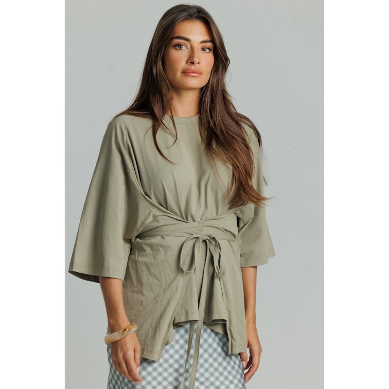 Thumbnail of Wrap Tie Tee Sage image