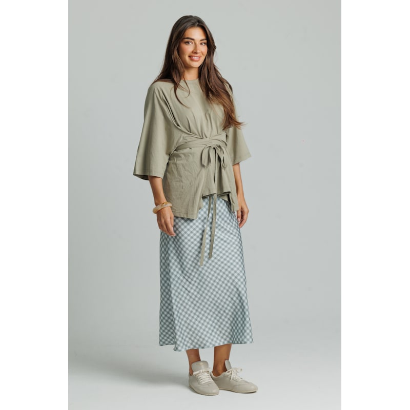 Thumbnail of Wrap Tie Tee Sage image