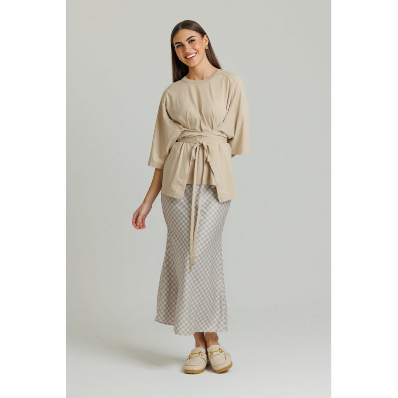 Thumbnail of Wrap Tie Tee Tan image