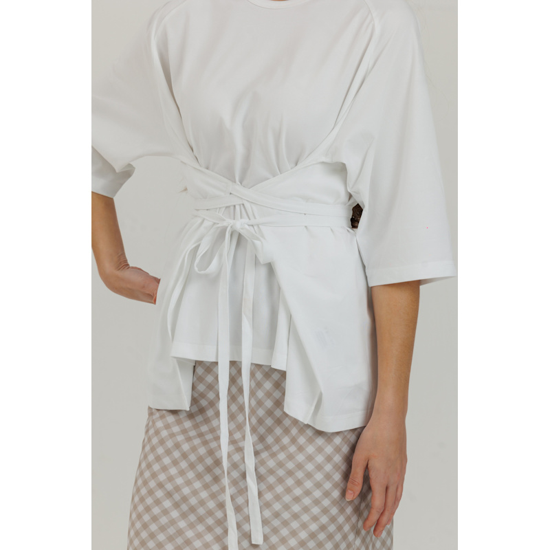 Thumbnail of Wrap Tie Tee White image