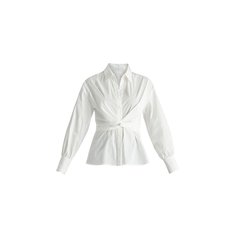 Thumbnail of Wrap Tie Waist Shirt In White image