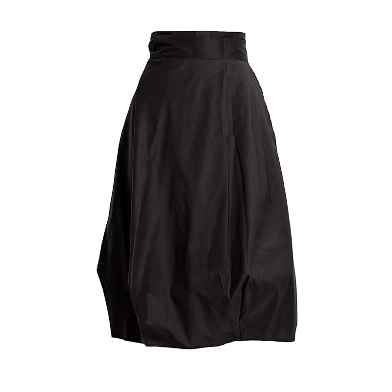 Thumbnail of Wrapped Skirt In Dark Grey Cotton image