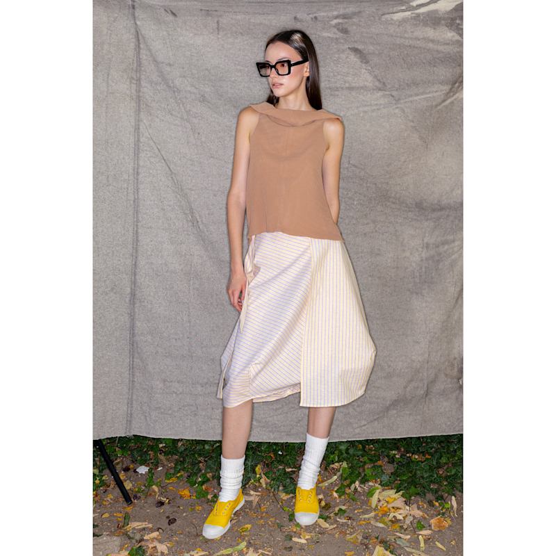 Thumbnail of Wrapped Skirt In Yellow Stripes image