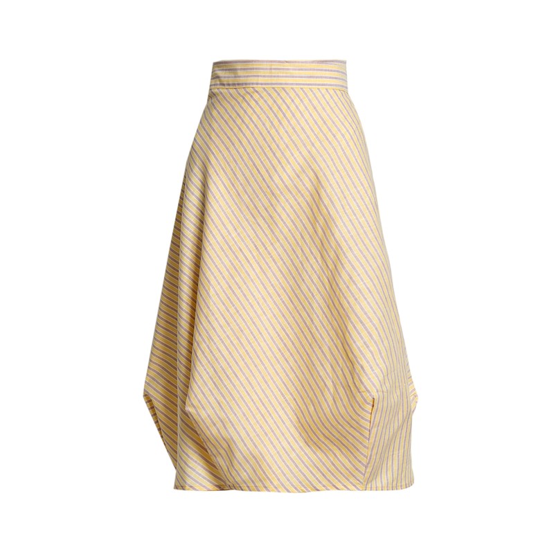 Thumbnail of Wrapped Skirt In Yellow Stripes image