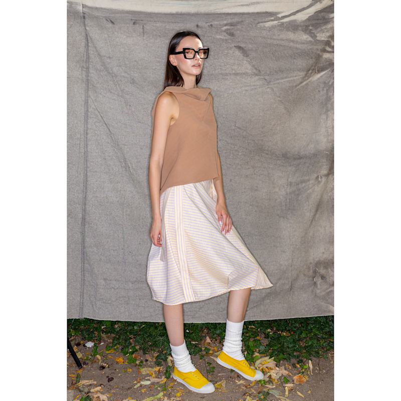 Thumbnail of Wrapped Skirt In Yellow Stripes image
