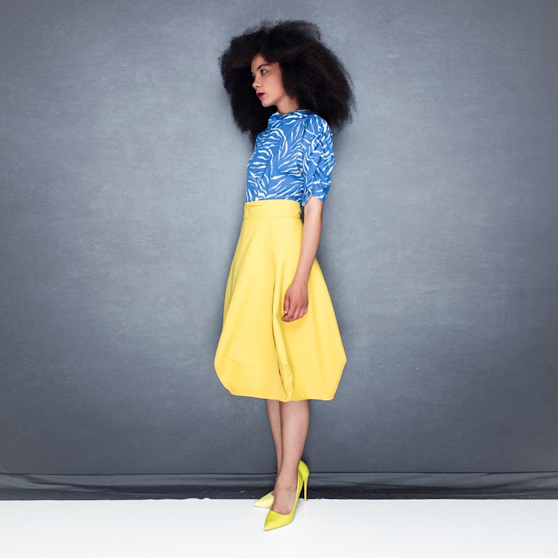 Thumbnail of Wrapped Skirt In Yellow image