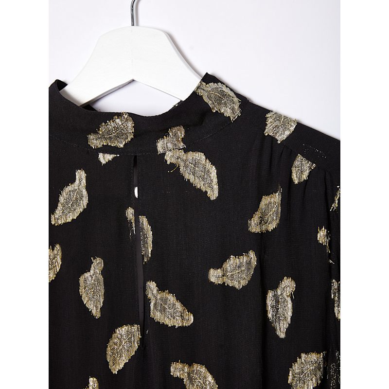 Wren Gold Feather Mini Dress by Rose & Nancy