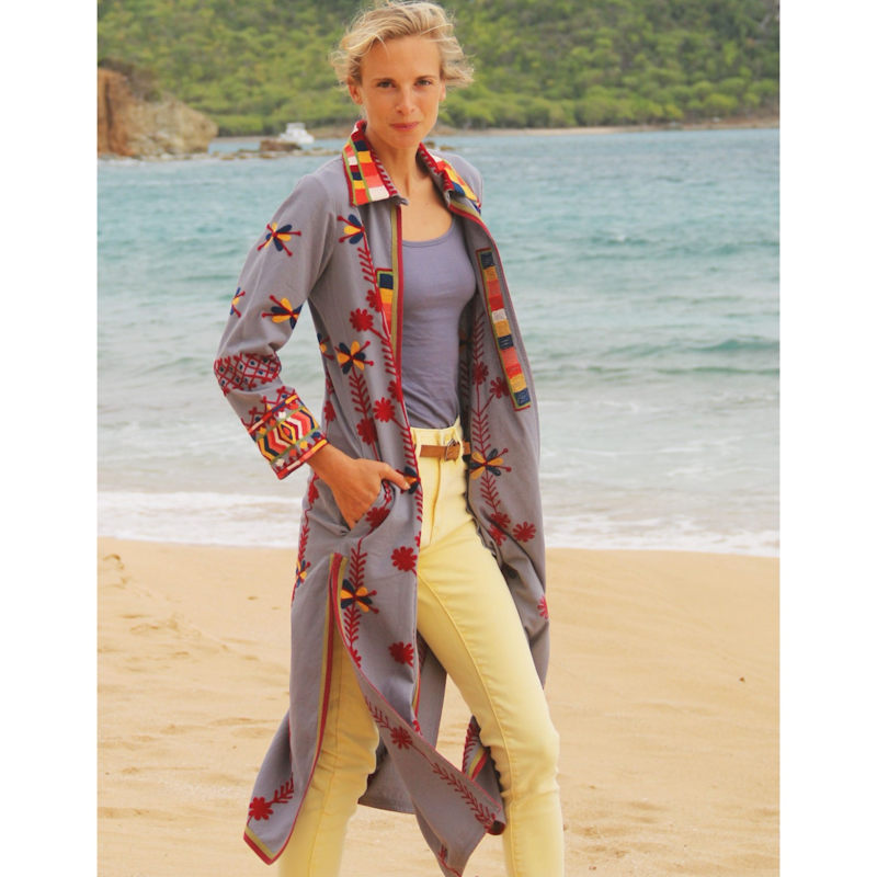 Thumbnail of The Steel Blue Aztec Coat image