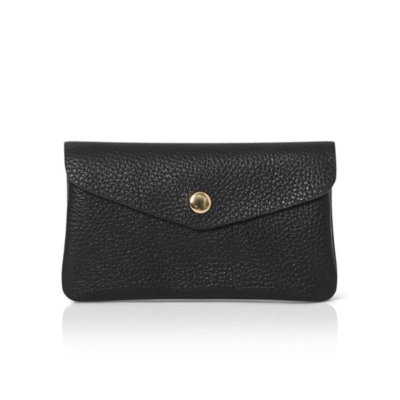 Thumbnail of Medium Popper Leather Purse In Black image