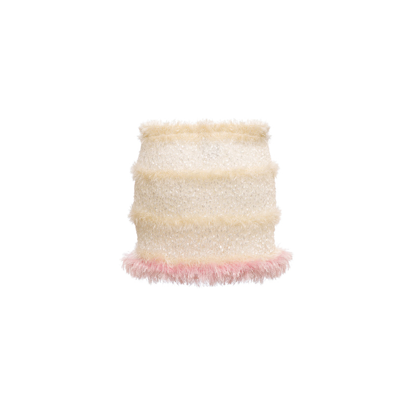 Thumbnail of White Handmade Knit Skirt image