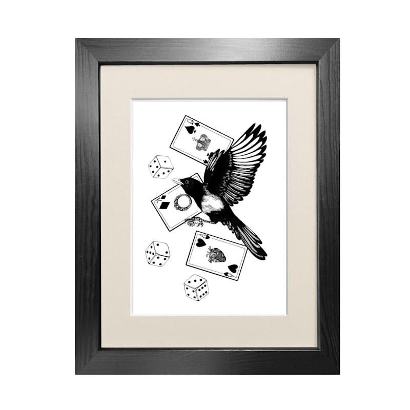 Thumbnail of 'Mysterious Magpie' - Fine Art Print A5 image