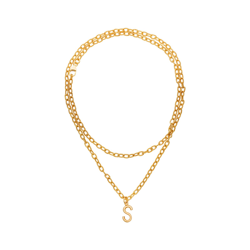 Thumbnail of Monogramed Link Necklace image