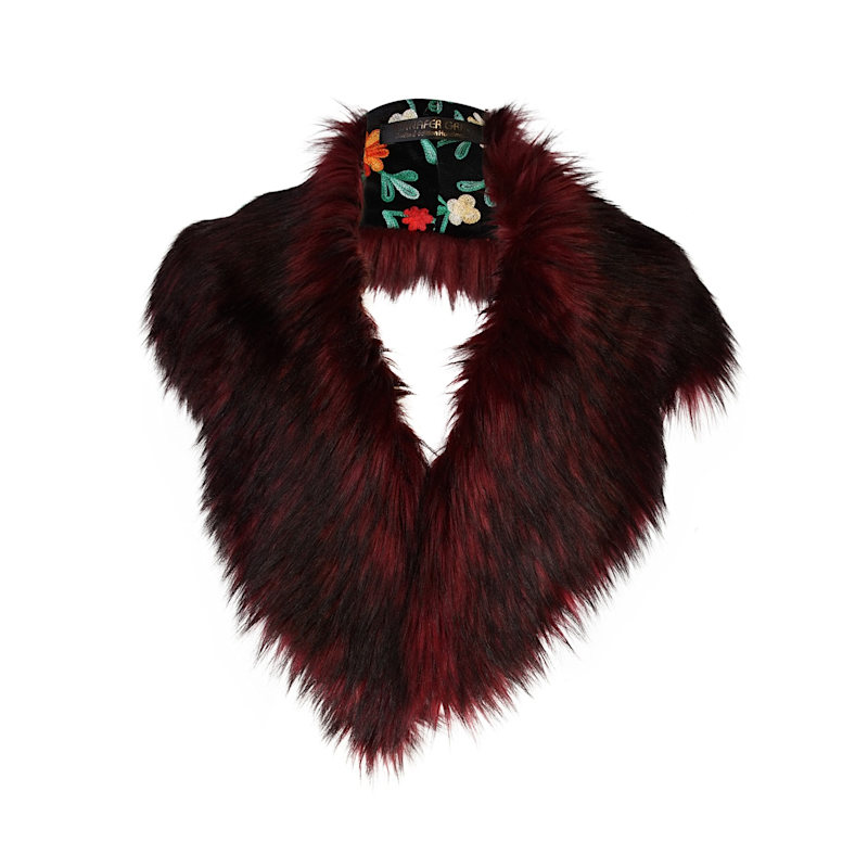 Thumbnail of Oxblood Faux Fur Collar image