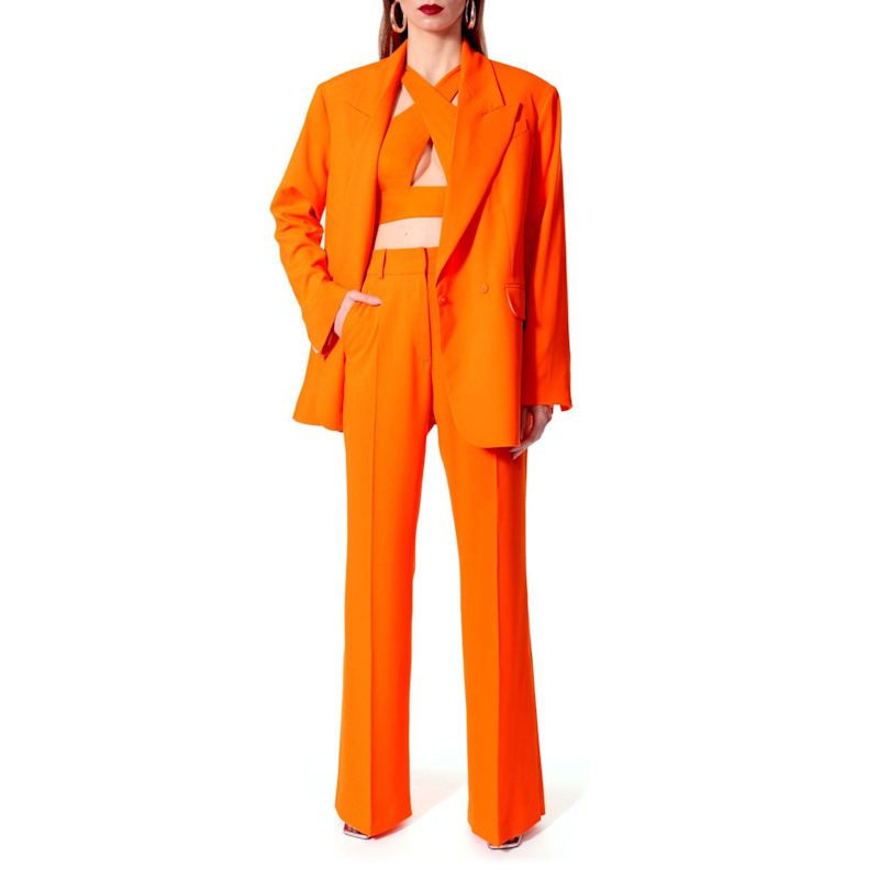 Thumbnail of Camilla Neon Orange Flared Pants - Long image