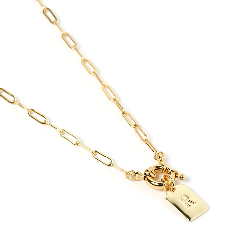 Thumbnail of Letter Gold Tag Necklace image